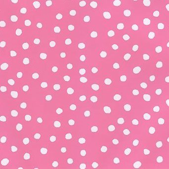 Irregular White Polka Dots Cotton fabric 29078B Rose Pink - Mary Jo Fabrics