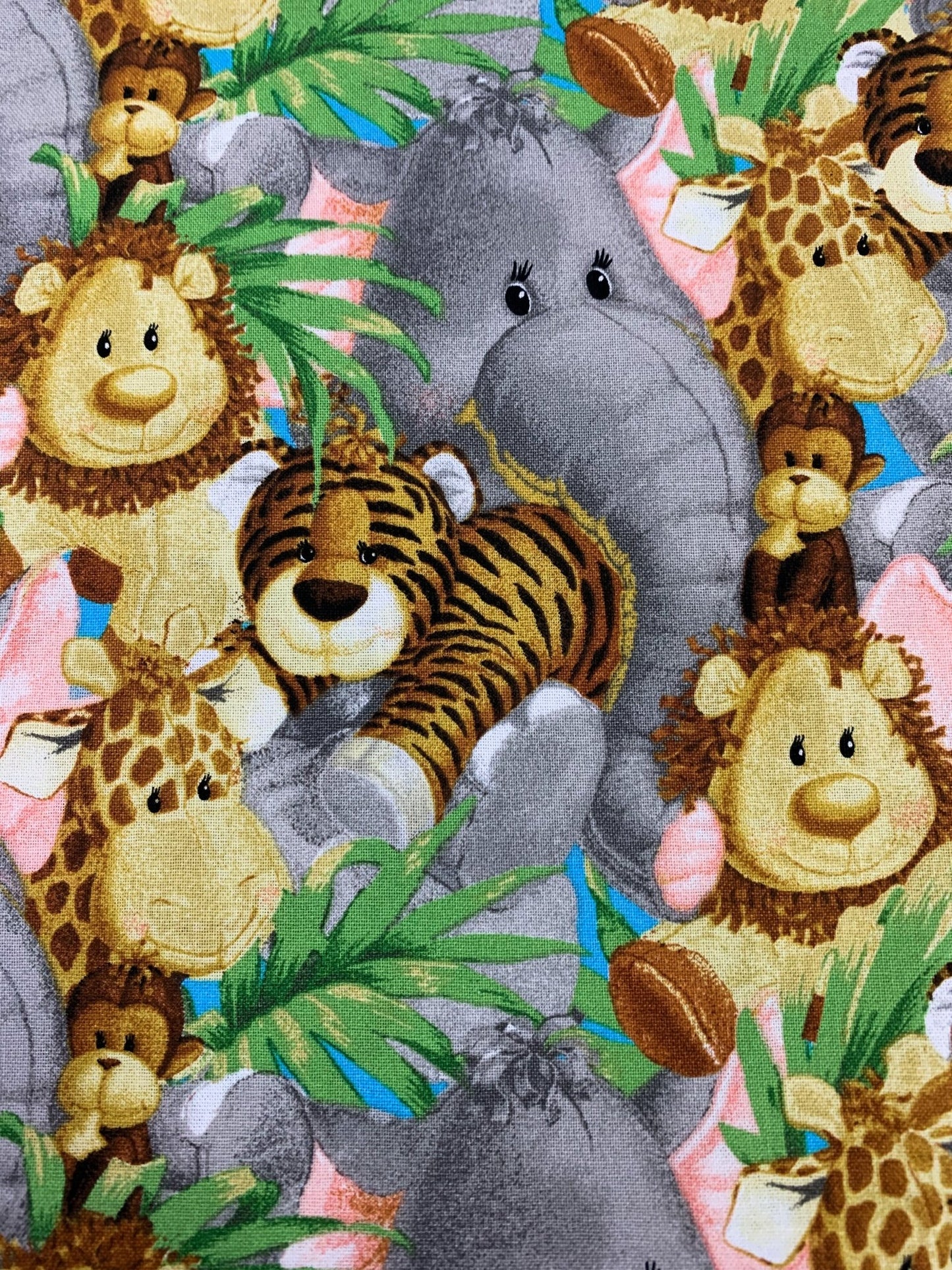 Jungle Baby Animal fabric3339 nursery cotton fabric - Mary Jo Fabrics