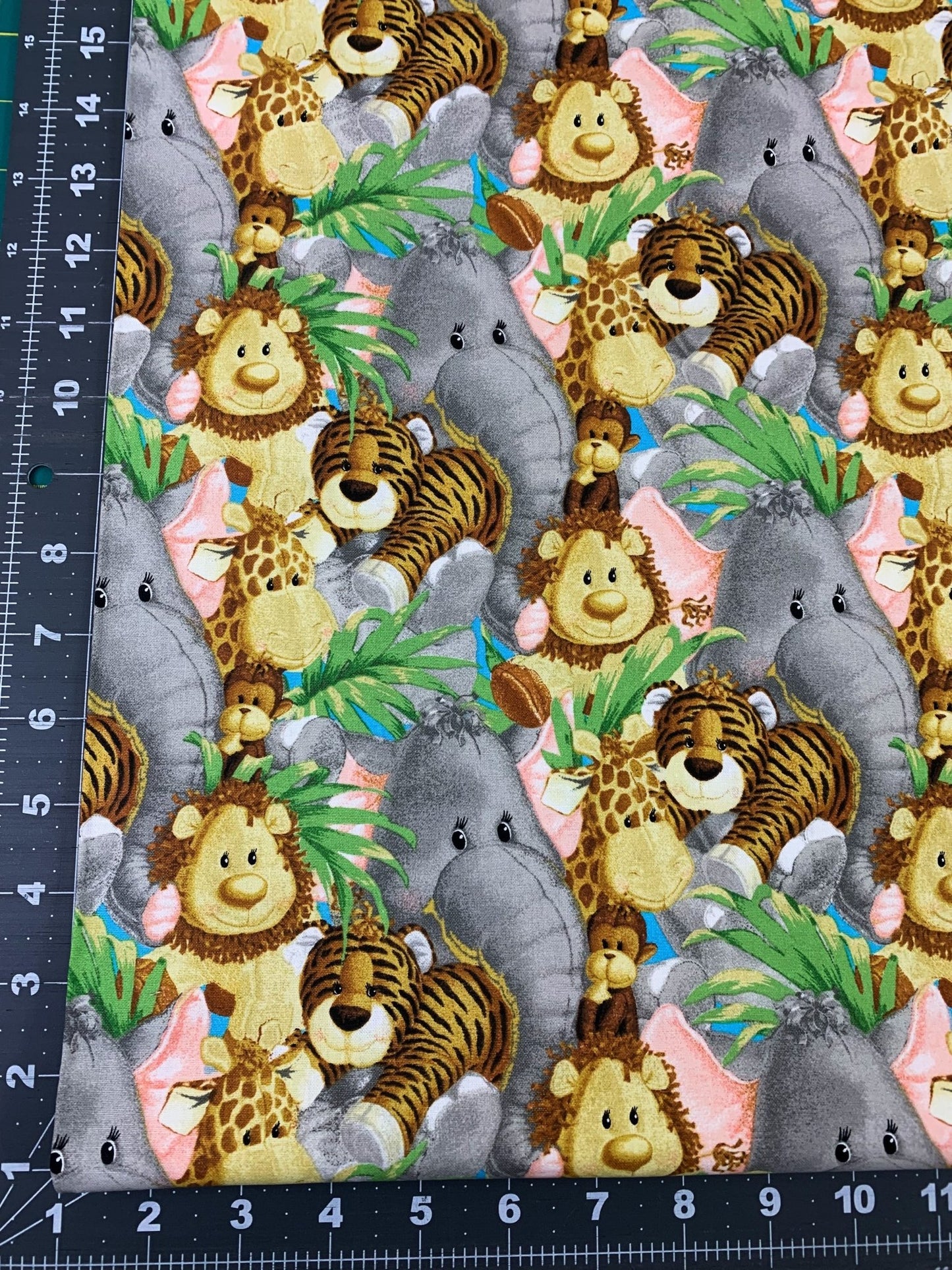 Jungle Baby Animal fabric3339 nursery cotton fabric - Mary Jo Fabrics