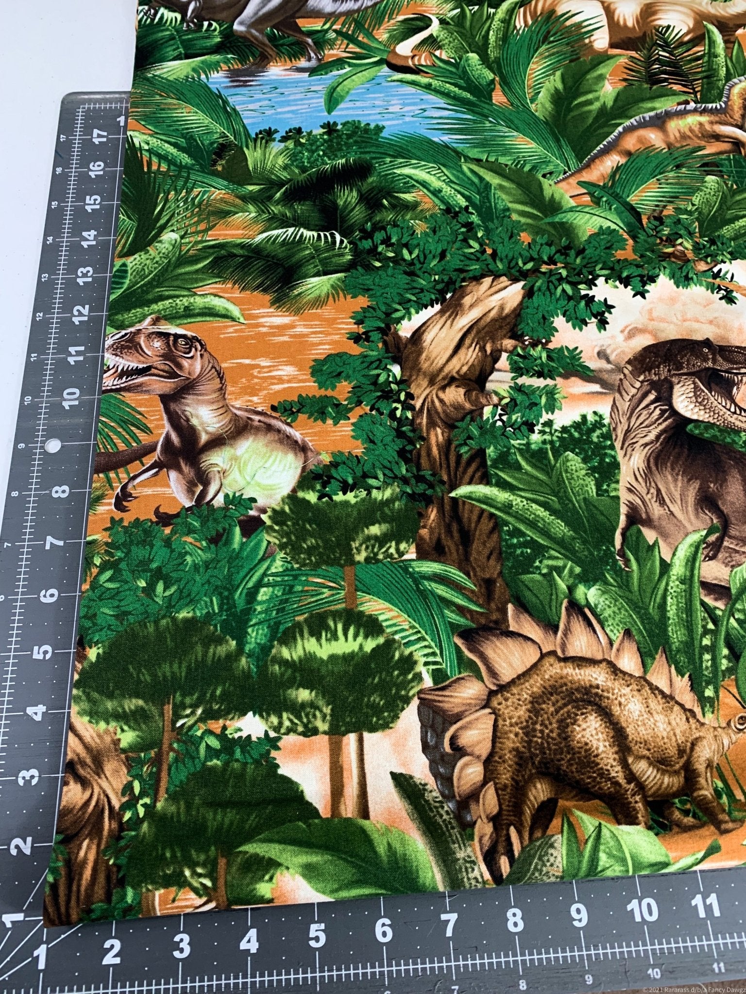 Jungle dinosaur fabric dinosaurs cotton fabric brontosaurus - Mary Jo Fabrics