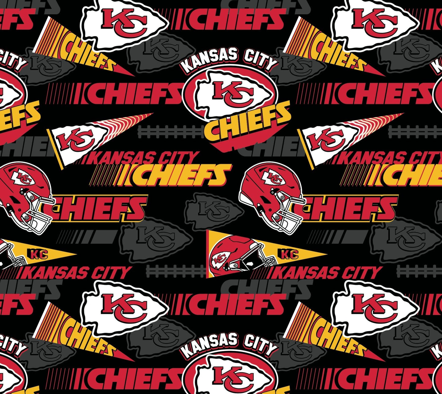 Kansas City Chiefs Cotton fabric 70112D NFL Fabric Kansas fabric - Mary Jo Fabrics