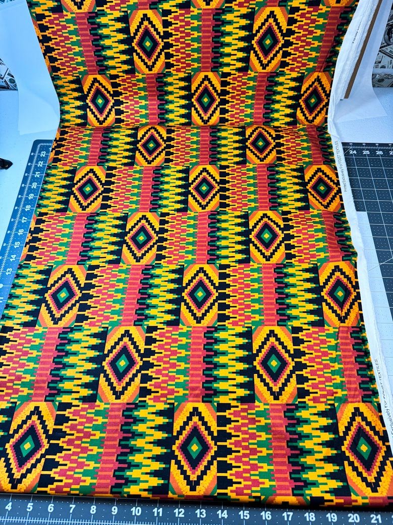 Kenta Zig Zag fabric 2112 African print - Mary Jo Fabrics