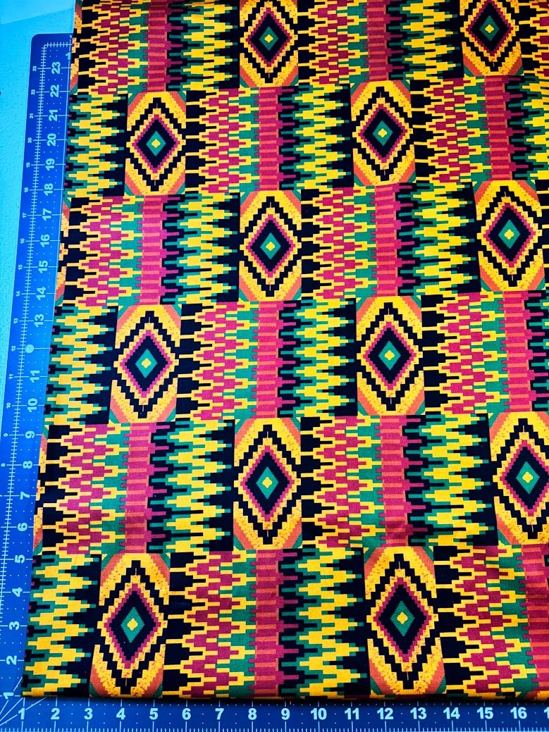 Kenta Zig Zag fabric 2112 African print - Mary Jo Fabrics