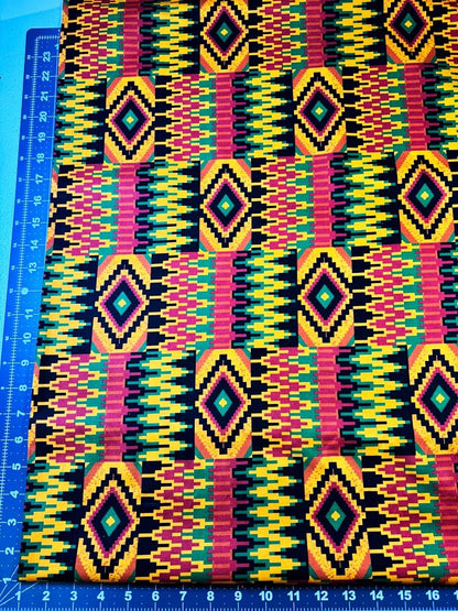 Kenta Zig Zag fabric 2112 African print - Mary Jo Fabrics