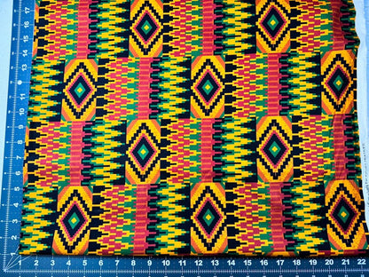 Kenta Zig Zag fabric 2112 African print - Mary Jo Fabrics