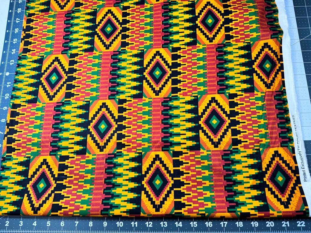 Kenta Zig Zag fabric 2112 African print - Mary Jo Fabrics