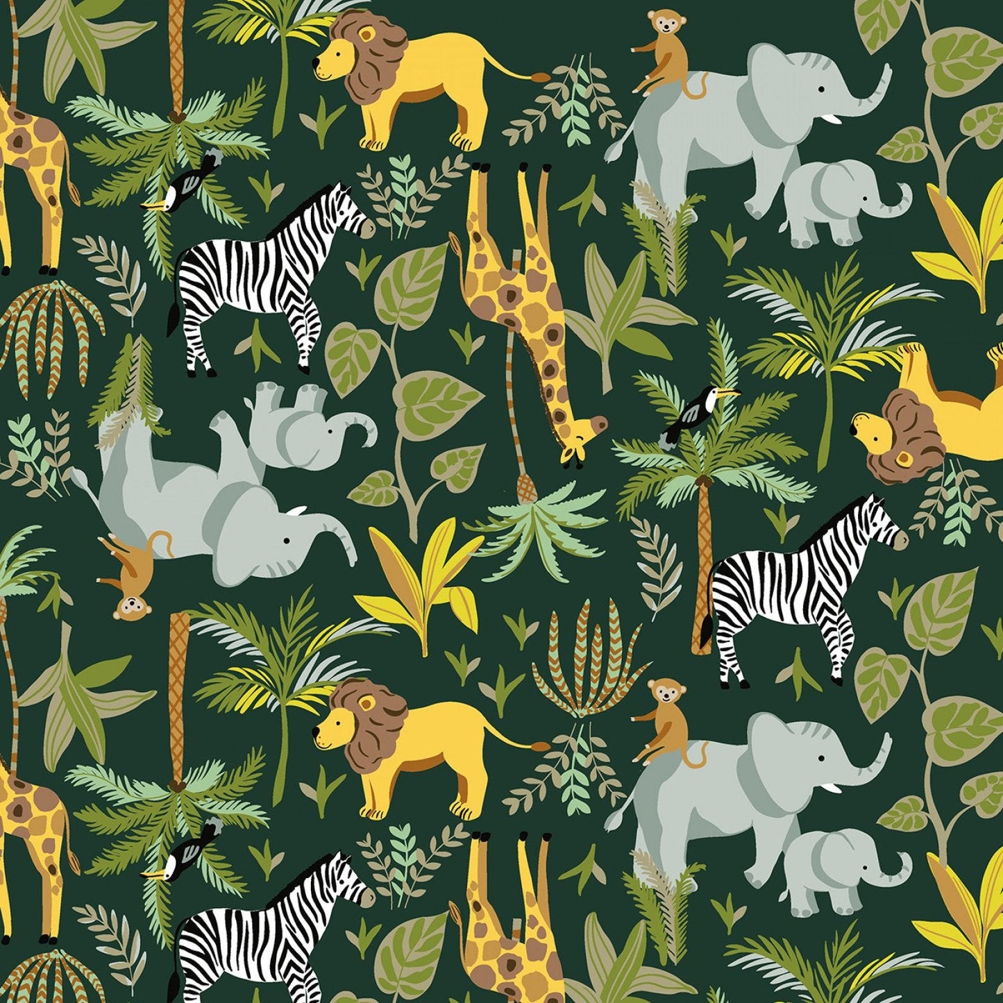 King of the Jungle FLANNEL 54667F Lion Flannel - Mary Jo Fabrics