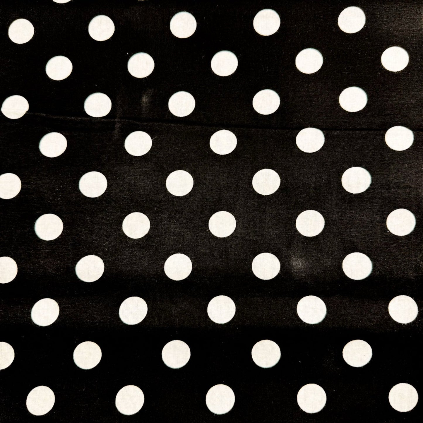 Large Black and White Polka Dot Fabric 20241B White Dots on Black - Mary Jo Fabrics