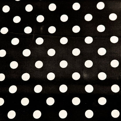 Large Black and White Polka Dot Fabric 20241B White Dots on Black - Mary Jo Fabrics
