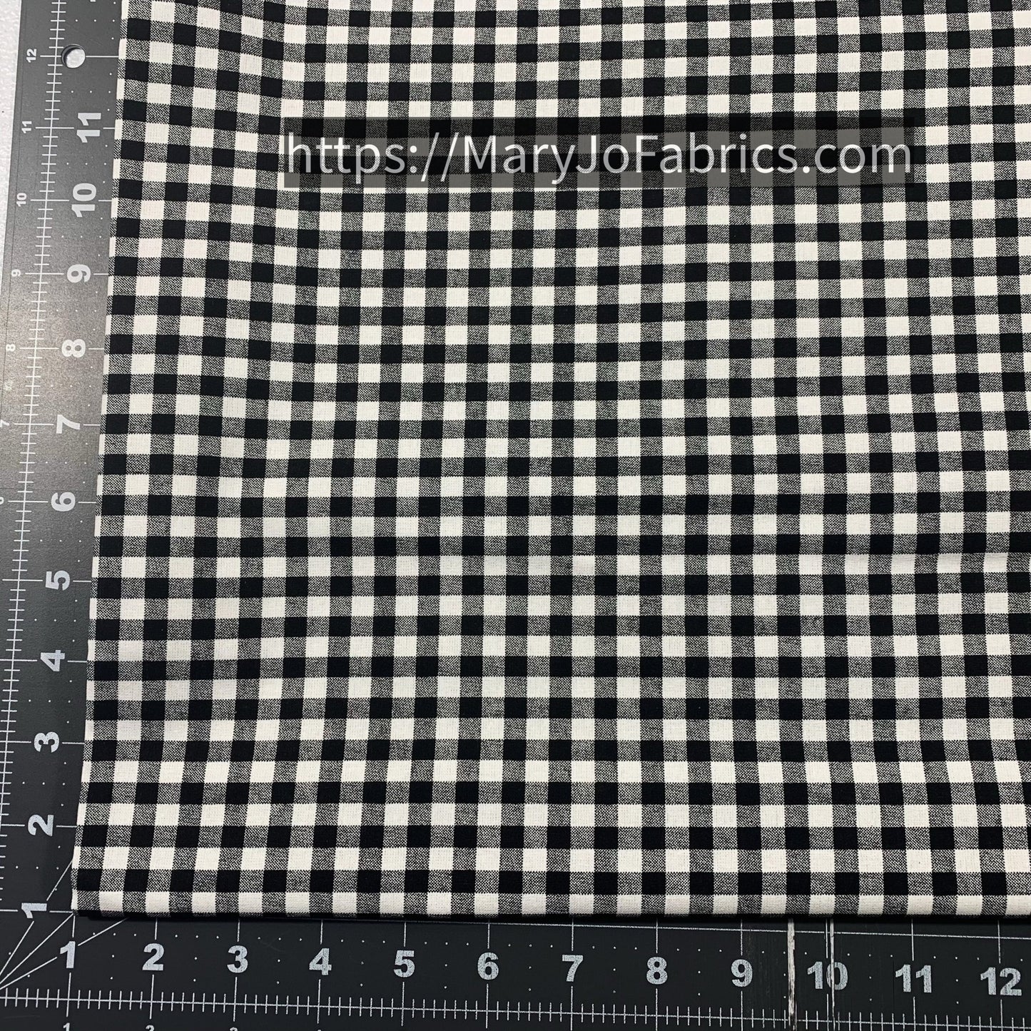 Large Check Black & White 36008 Gingham Checkered - Mary Jo Fabrics