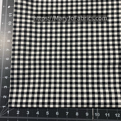 Large Check Black & White 36008 Gingham Checkered - Mary Jo Fabrics