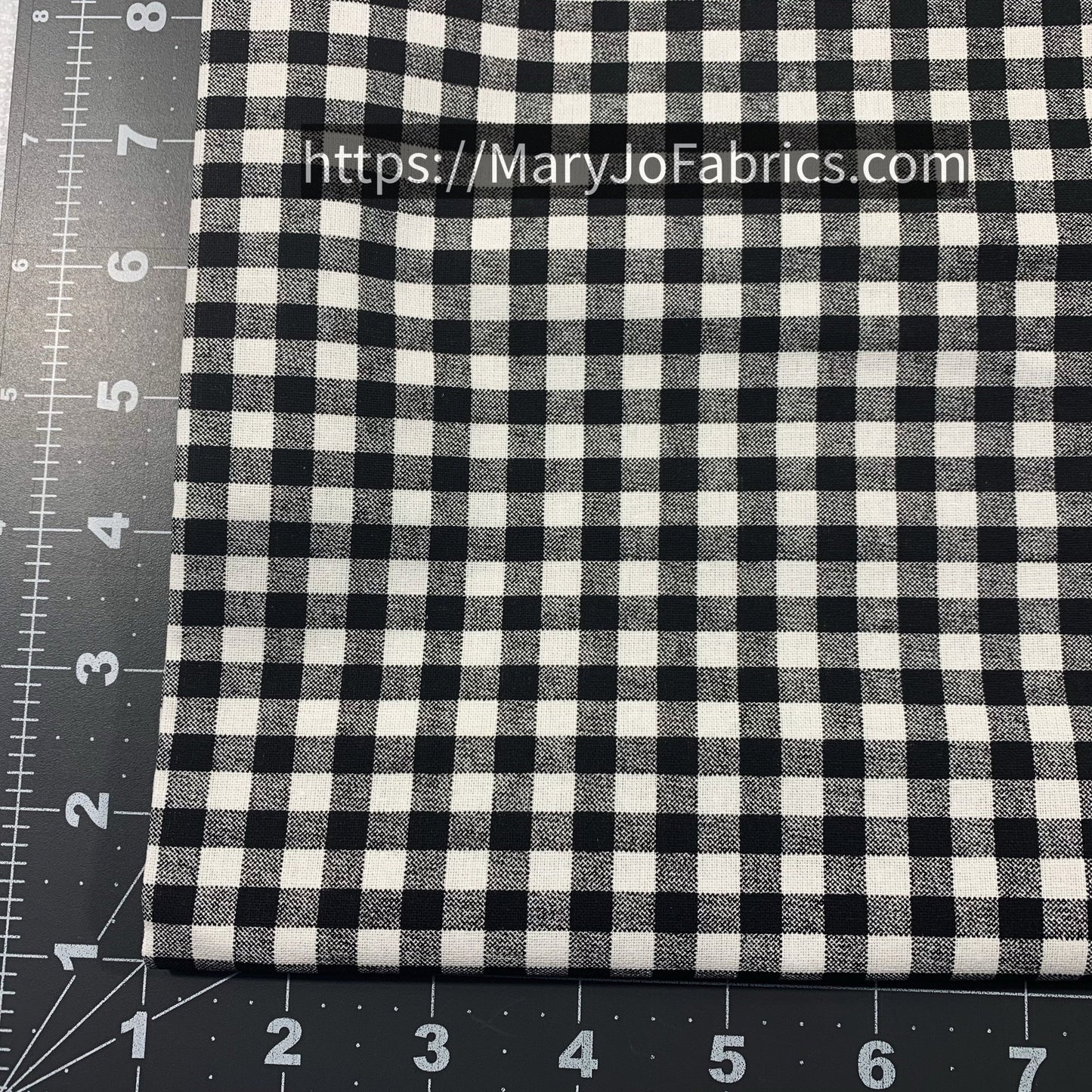 Large Check Black & White 36008 Gingham Checkered - Mary Jo Fabrics