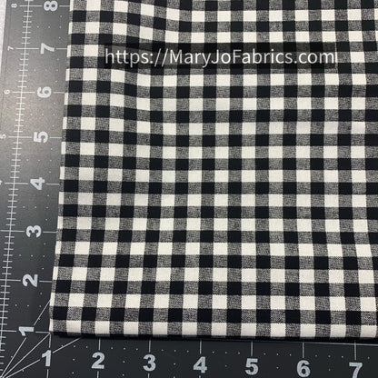 Large Check Black & White 36008 Gingham Checkered - Mary Jo Fabrics