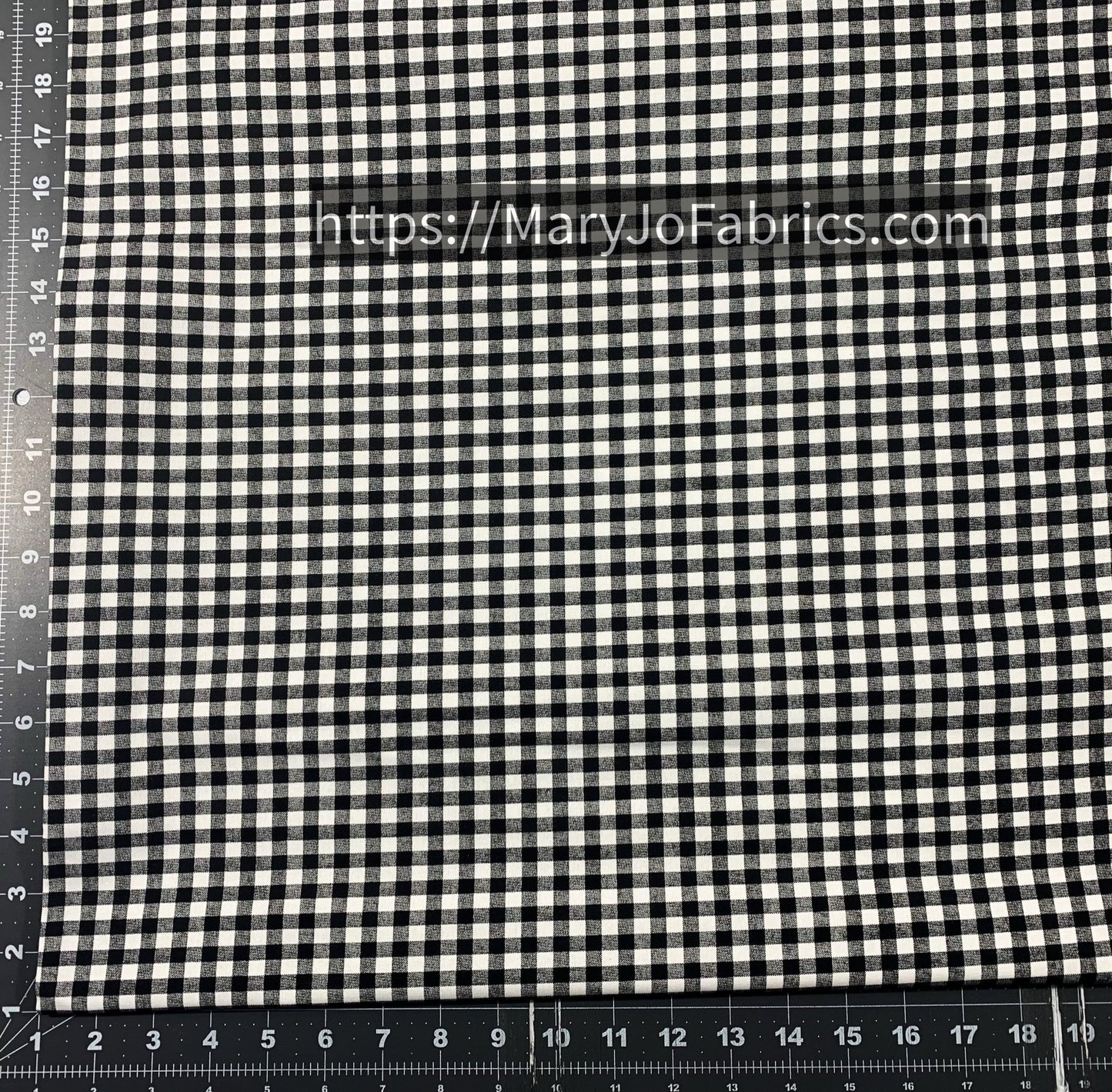 Large Check Black & White 36008 Gingham Checkered - Mary Jo Fabrics