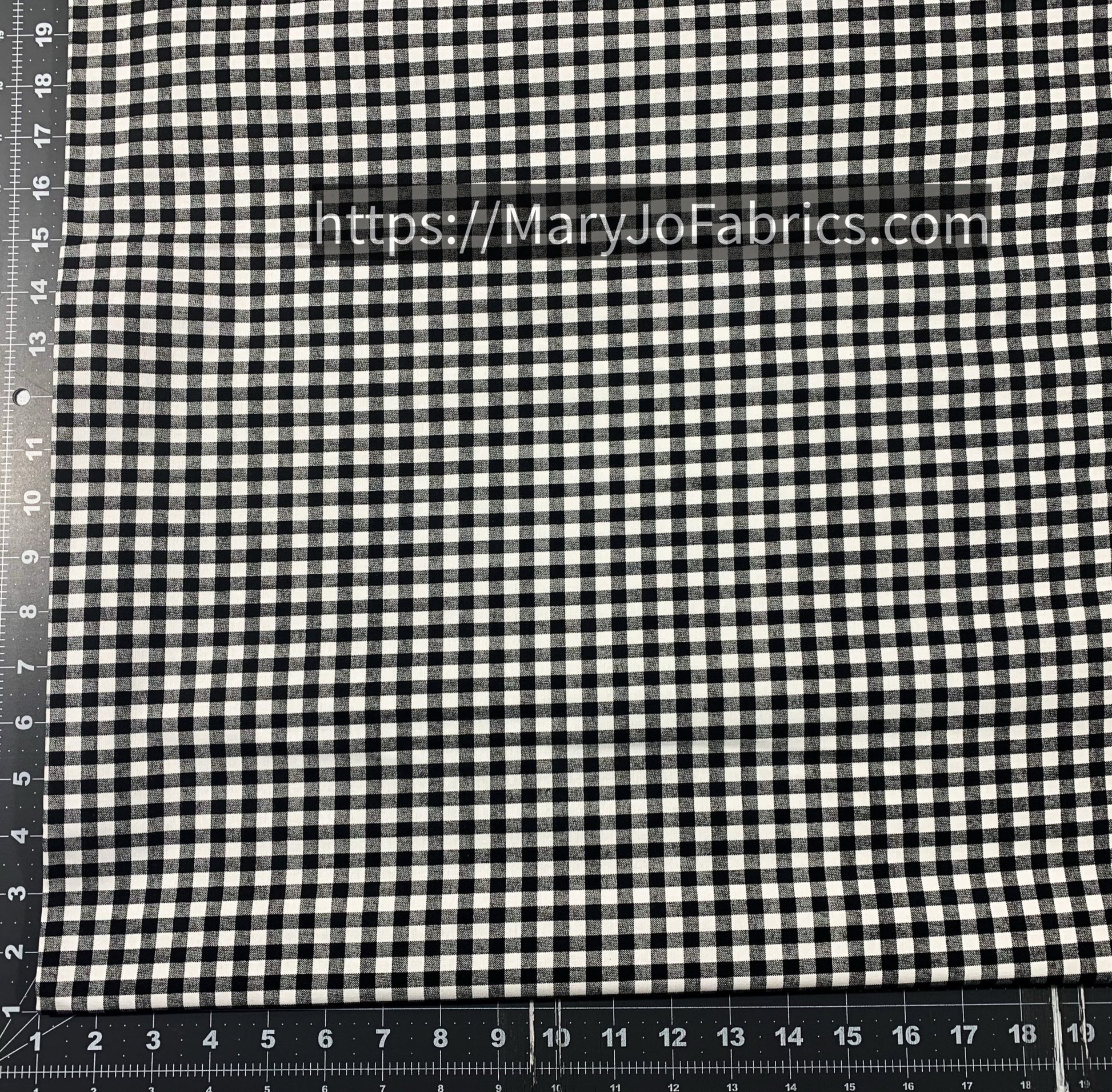 Large Check Black & White 36008 Gingham Checkered - Mary Jo Fabrics