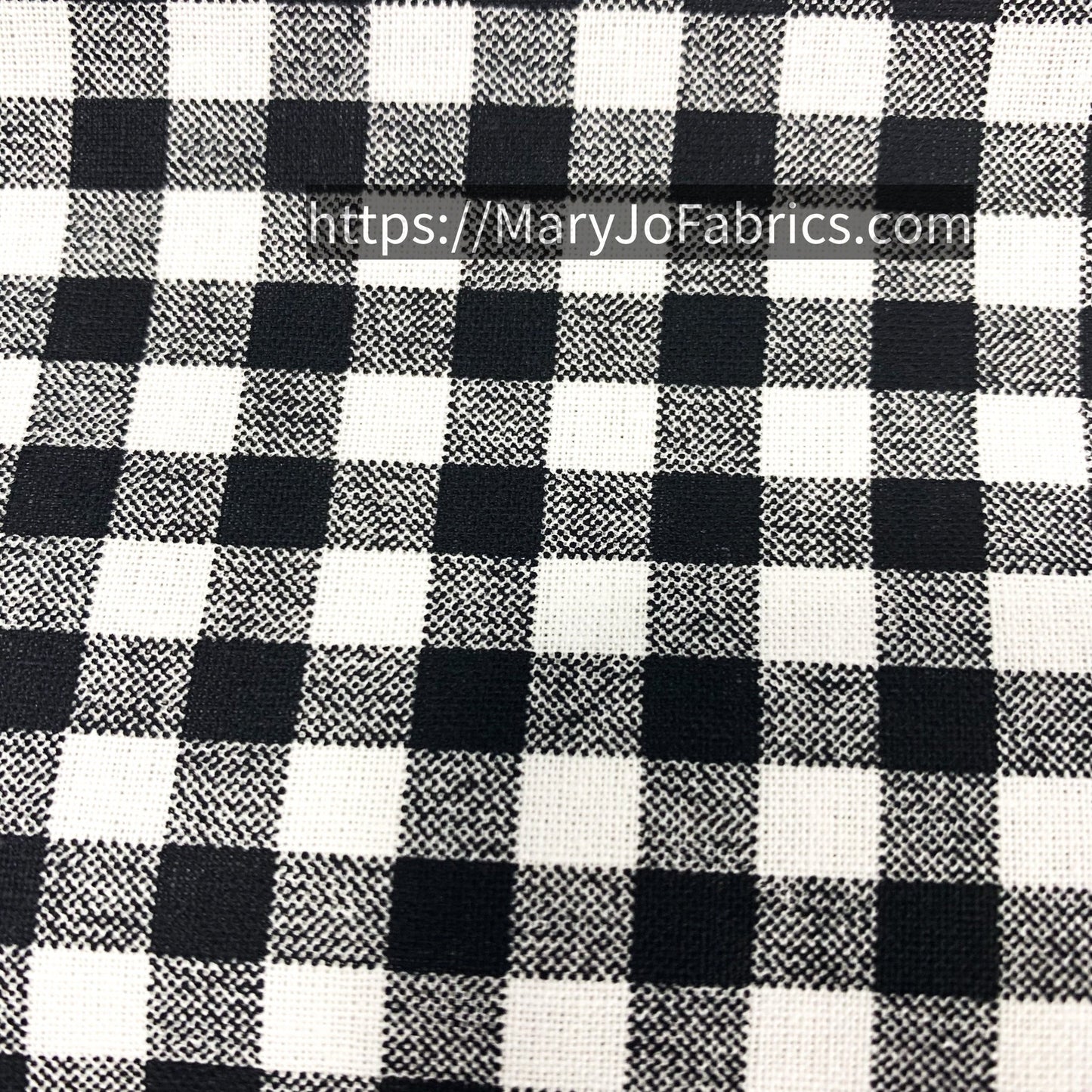 Large Check Black & White 36008 Gingham Checkered - Mary Jo Fabrics