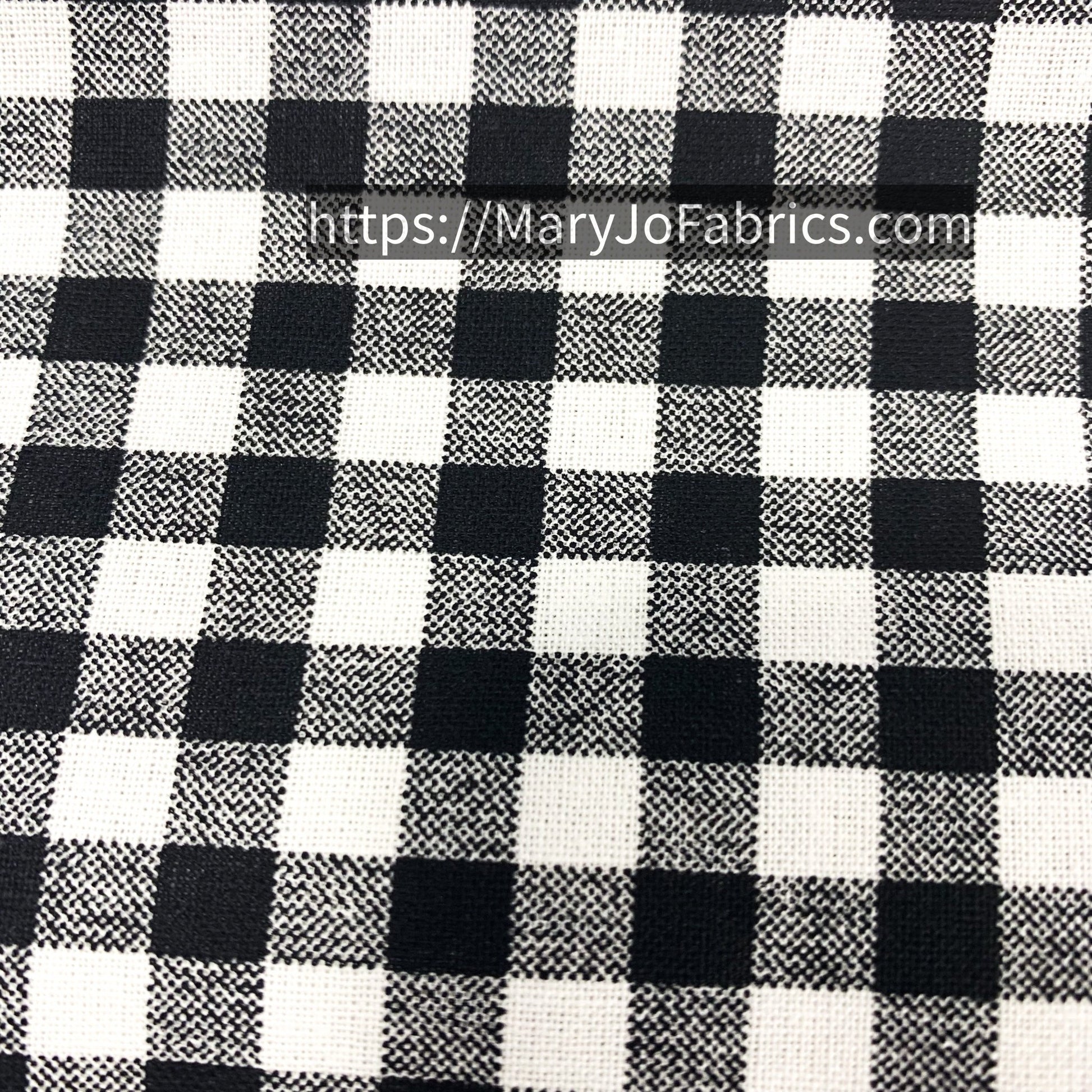 Large Check Black & White 36008 Gingham Checkered - Mary Jo Fabrics