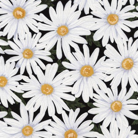 Large White Daisy fabric C4426 Love Daisies - Mary Jo Fabrics