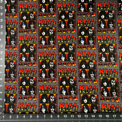 Live Kiss fabric 71163 Kiss rock band fabric - Mary Jo Fabrics