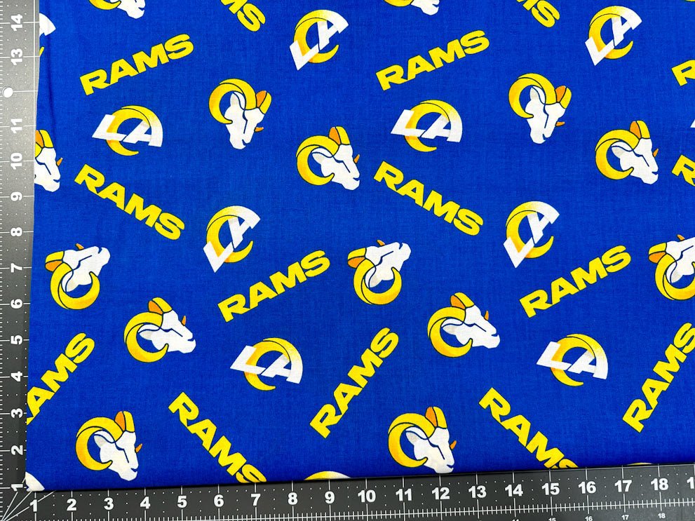 Los Angeles Rams fabric 70401 NFL Cotton fabric LA Rams cotton fabric - Mary Jo Fabrics