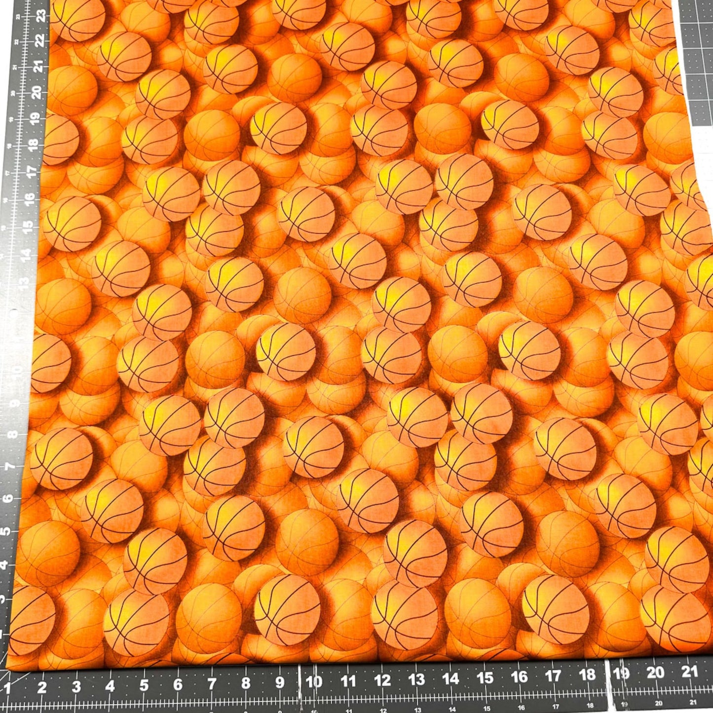Lots of Basketballs Cotton Fabric ACC Basketball - Mary Jo Fabrics