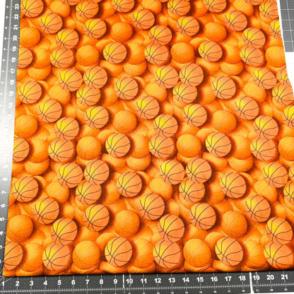 Lots of Basketballs Cotton Fabric ACC Basketball - Mary Jo Fabrics