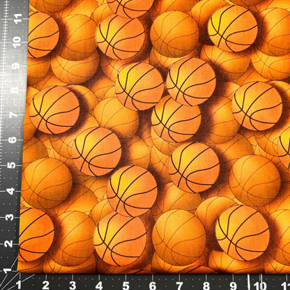 Lots of Basketballs Cotton Fabric ACC Basketball - Mary Jo Fabrics