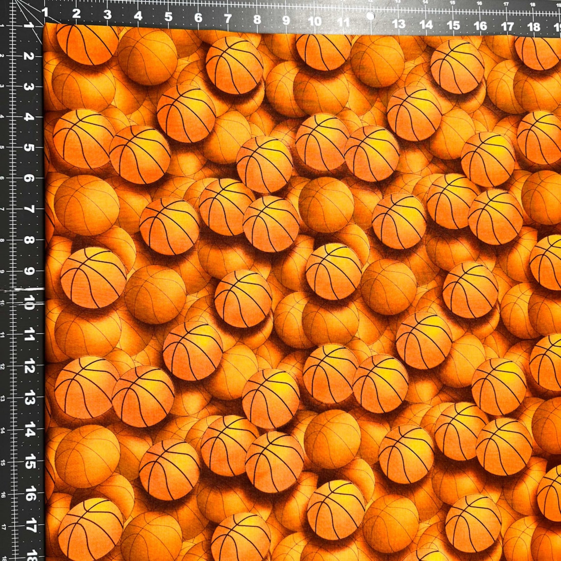 Lots of Basketballs Cotton Fabric ACC Basketball - Mary Jo Fabrics