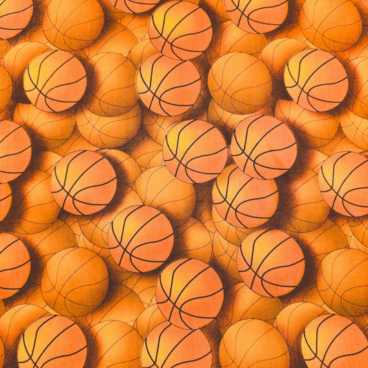 Lots of Basketballs Cotton Fabric ACC Basketball - Mary Jo Fabrics