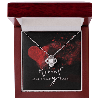 Love Knot Necklace 18" - 22" With all my Love - Mary Jo Fabrics