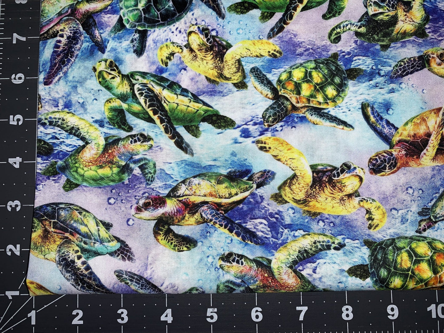 Lt Blue Sea Turtle fabric 59 - 3852 Sea cotton fabric - Mary Jo Fabrics