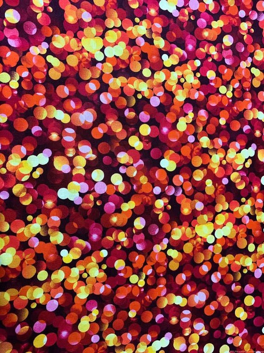 Magic Dots fabric C8535 Abstract fabric Orange Red Butterfly fabric - Mary Jo Fabrics