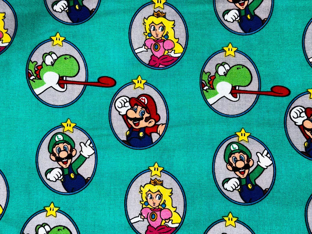 Nintendo Super Mario fabric Green Badges Yoshi