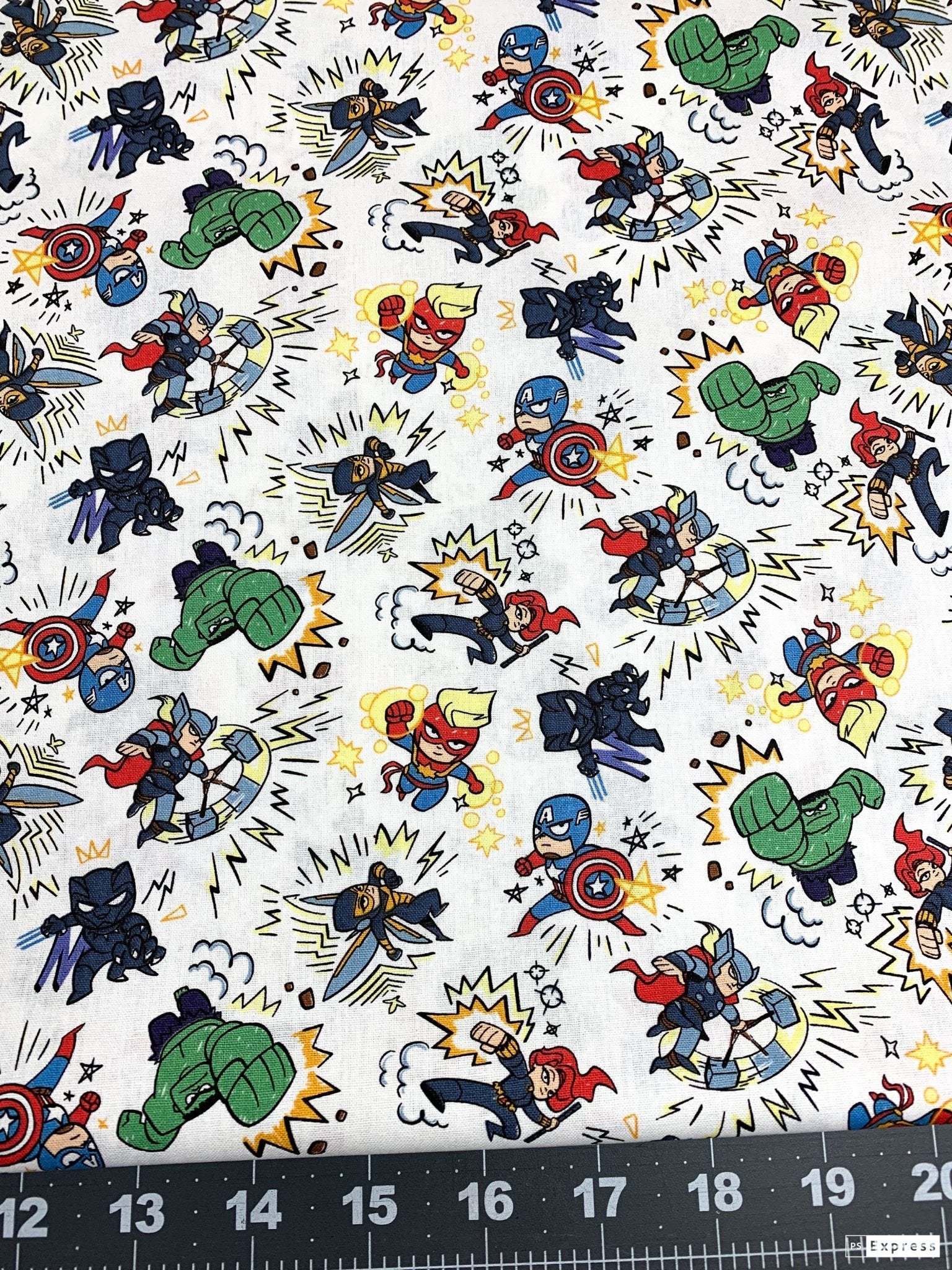 Marvel Avenger fabric 73234 Avenger Kapow - Mary Jo Fabrics