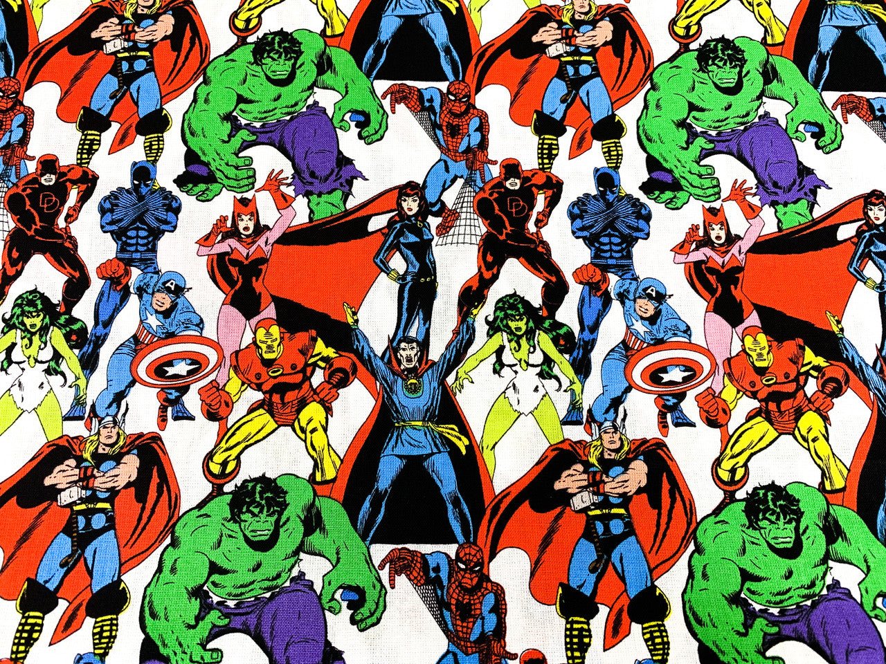 Marvel Avengers fabric Retro 77366 avengers cotton fabric - Mary Jo Fabrics