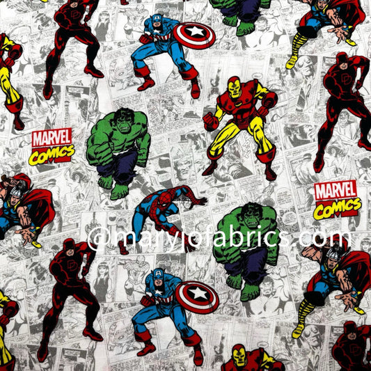 Marvel Comics Avengers 67258 Hulk Cotton Fabric - Mary Jo Fabrics