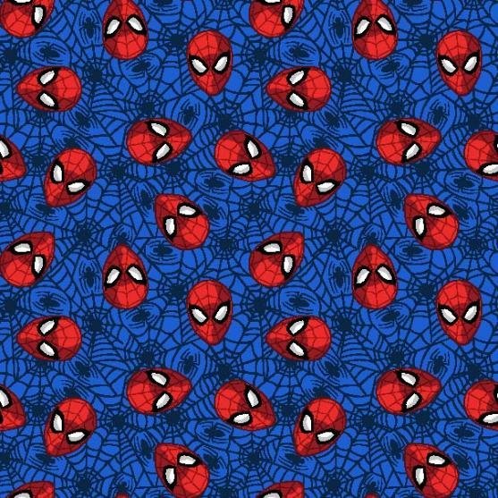 Marvel Spiderman fabric CP80368 Spiderman heads - Mary Jo Fabrics