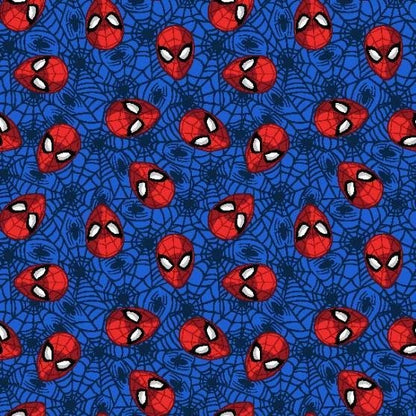 Marvel Spiderman fabric CP80368 Spiderman heads - Mary Jo Fabrics
