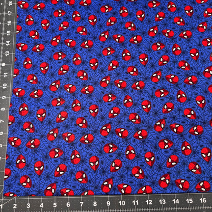 Marvel Spiderman fabric CP80368 Spiderman heads - Mary Jo Fabrics