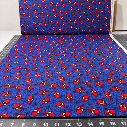 Marvel Spiderman fabric CP80368 Spiderman heads - Mary Jo Fabrics