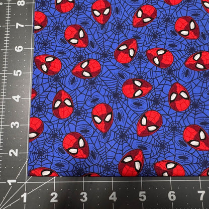 Marvel Spiderman fabric CP80368 Spiderman heads - Mary Jo Fabrics
