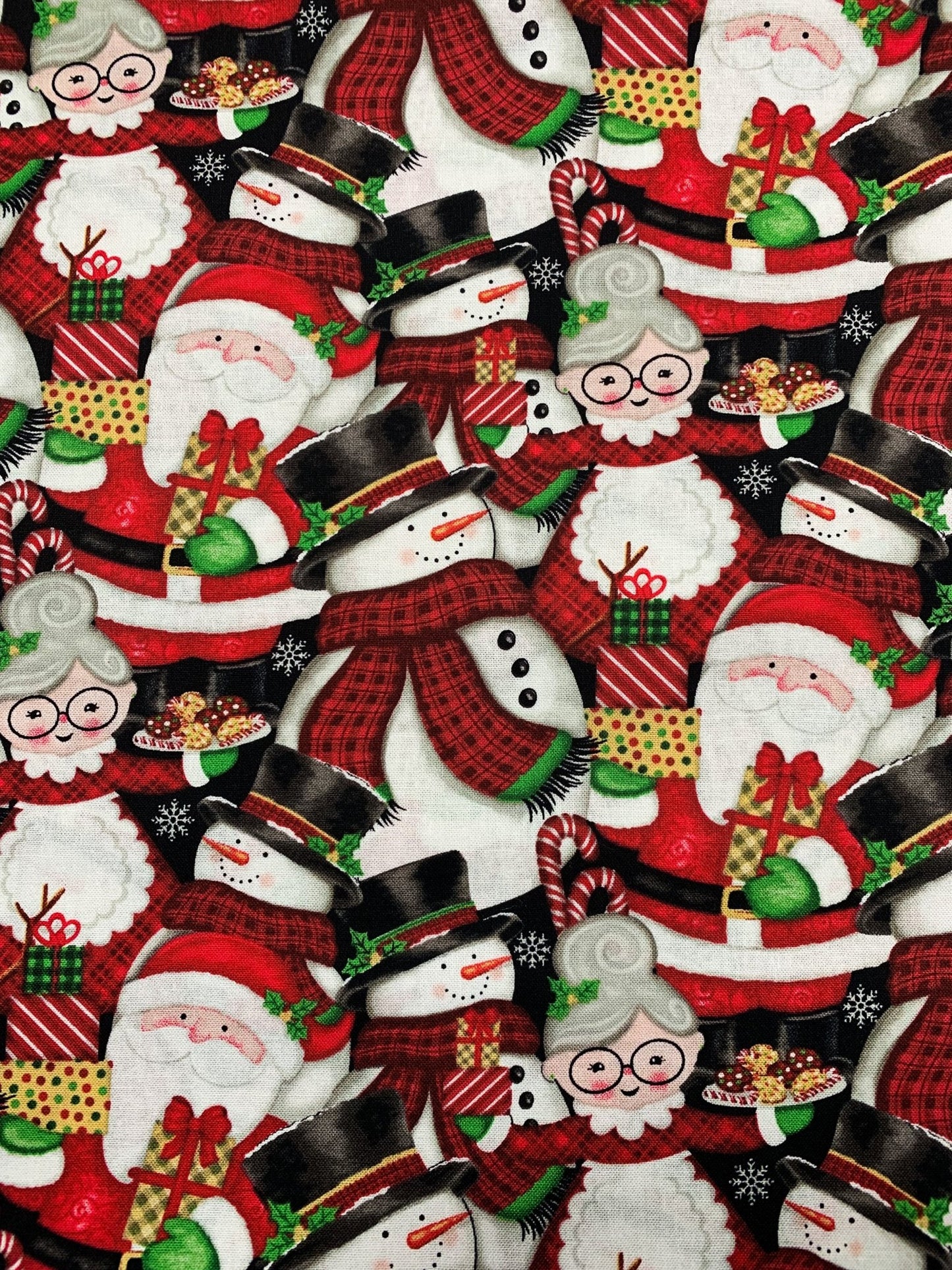 Merry Town Snowman Christmas fabric 6361 - 89 Santa - Mary Jo Fabrics