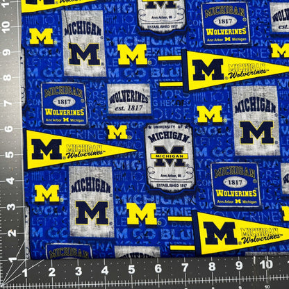 University of Michigan Fabric MCHG - 1267 Wolverines Cotton Fabric - Mary Jo Fabrics