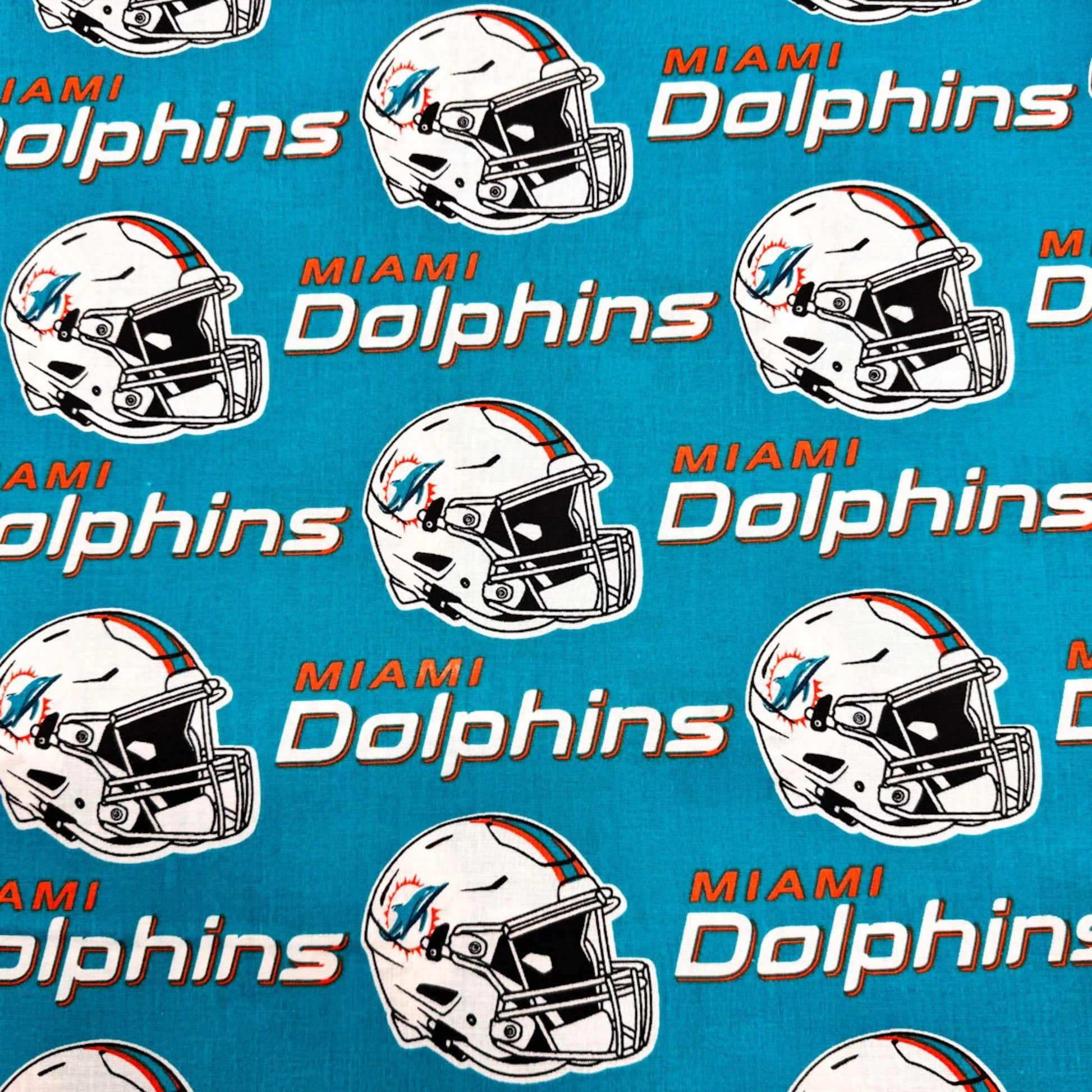 Miami Dolphins Fabric 6459D NFL Cotton Fabric Miami - Mary Jo Fabrics