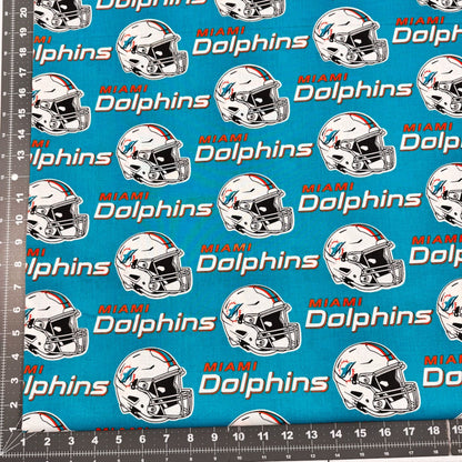 Miami Dolphins Fabric 6459D NFL Cotton Fabric Miami - Mary Jo Fabrics