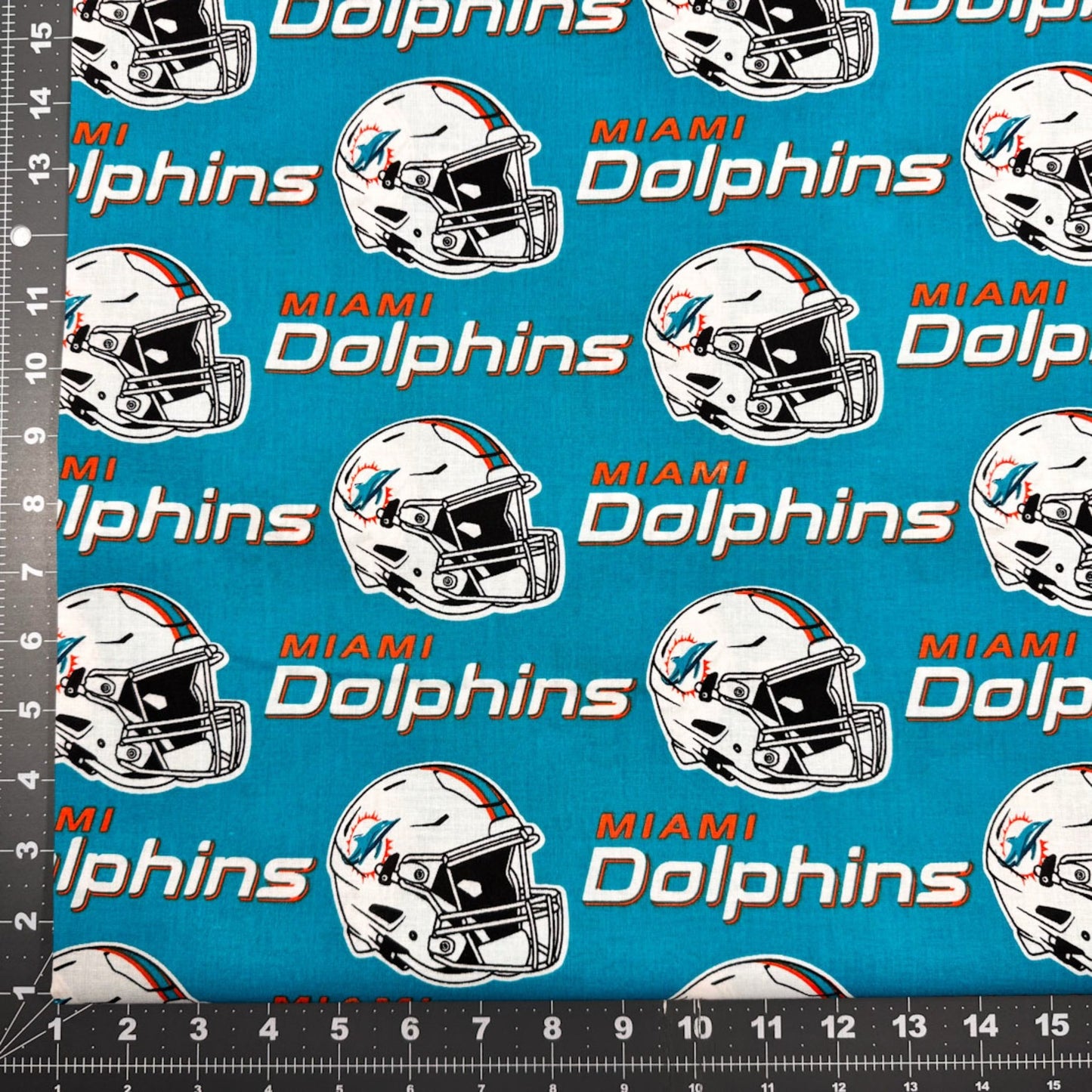 Miami Dolphins Fabric 6459D NFL Cotton Fabric Miami - Mary Jo Fabrics