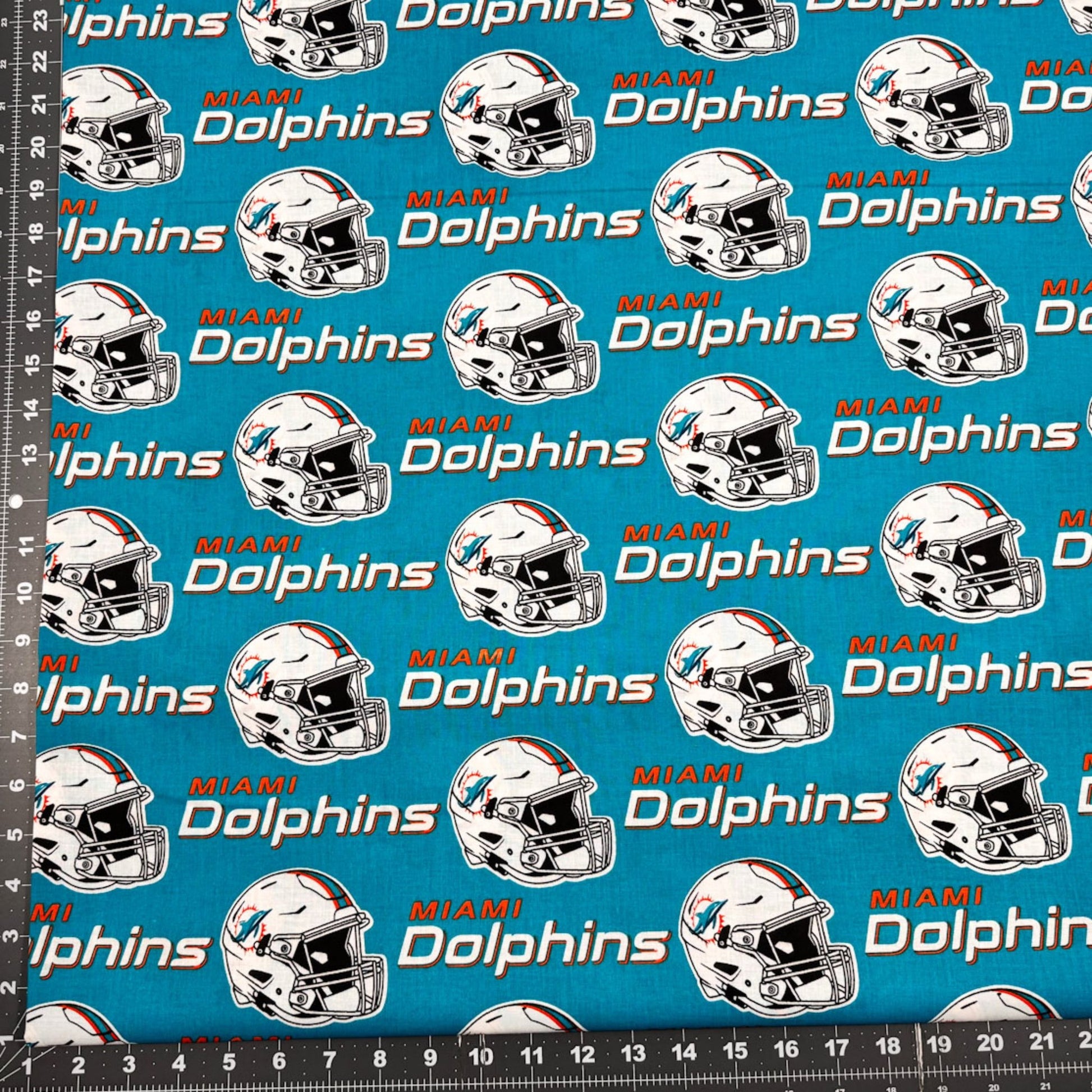 Miami Dolphins Fabric 6459D NFL Cotton Fabric Miami - Mary Jo Fabrics