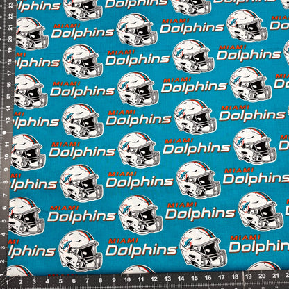 Miami Dolphins Fabric 6459D NFL Cotton Fabric Miami - Mary Jo Fabrics