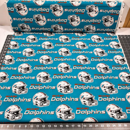Miami Dolphins Fabric 6459D NFL Cotton Fabric Miami - Mary Jo Fabrics
