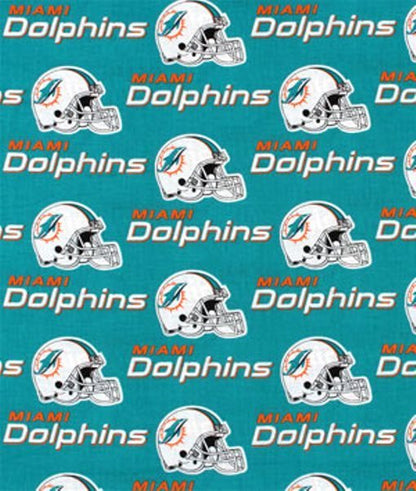 Miami Dolphins Fabric 6459D NFL Cotton Fabric Miami - Mary Jo Fabrics